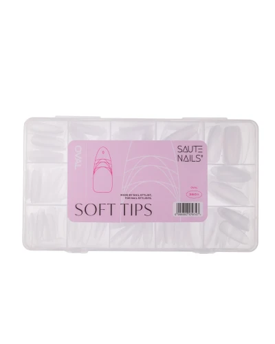 Tipsy do paznokci Soft Tips Oval - 360szt